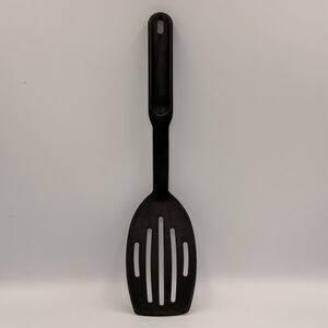Pampered Chef Black Nylon Slotted Spatula Turner #2351 13” Heat Resistant USA